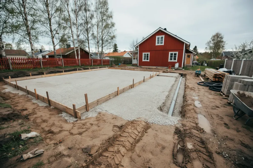 markarbete inf r garagebygge s f rbereder du tomten f r en stabil och dr nerad grund